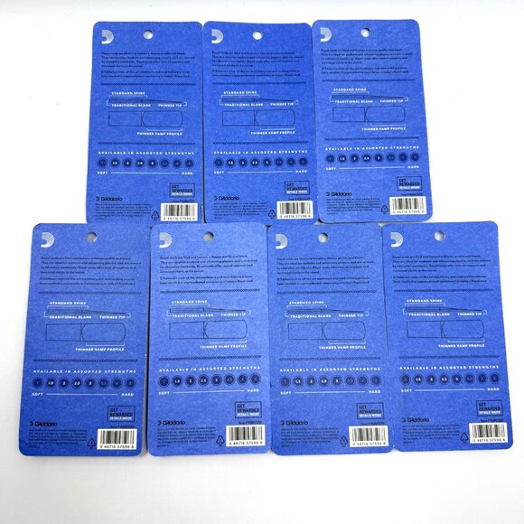 NEW Lot 7 x 3 Pack Rico Royal Alto Saxophone Reeds Strength 2.0 Sax RJB0320 - Picture 2 of 2